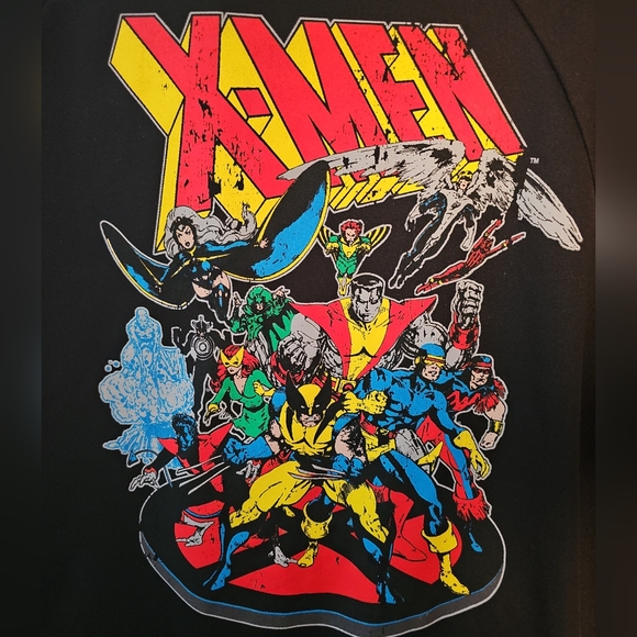 Marvel Other - Marvel Mad Engine X-Men Black Jacket Full Zip Red Stripe  Sz. 21.5" x 28.5"